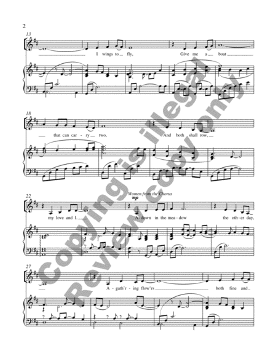 The Water is Wide 4-Part scores gallery preview page 3