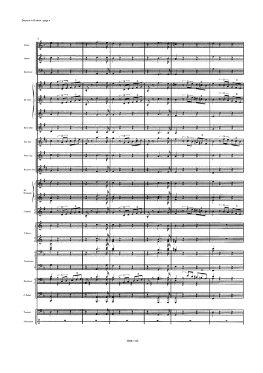 Overture in D minor Concert Band scores gallery preview page 5