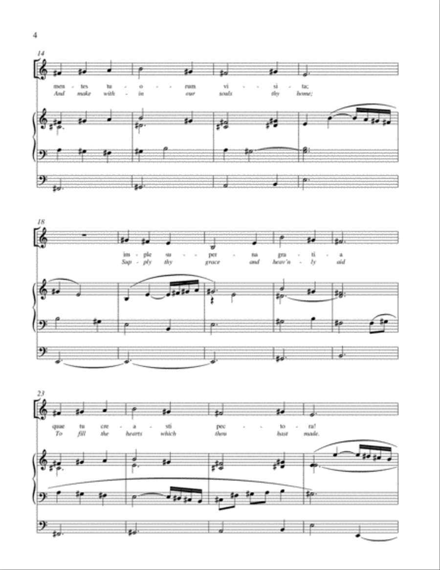 Veni, Creator Spiritus (Come, Creator Spirit) 4-Part scores gallery preview page 4