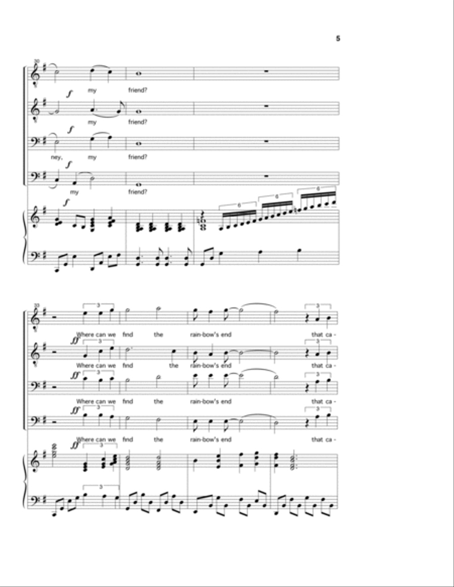 Friend (TTBB with piano) Friend (TTBB with piano) TTBB scores gallery preview page 4