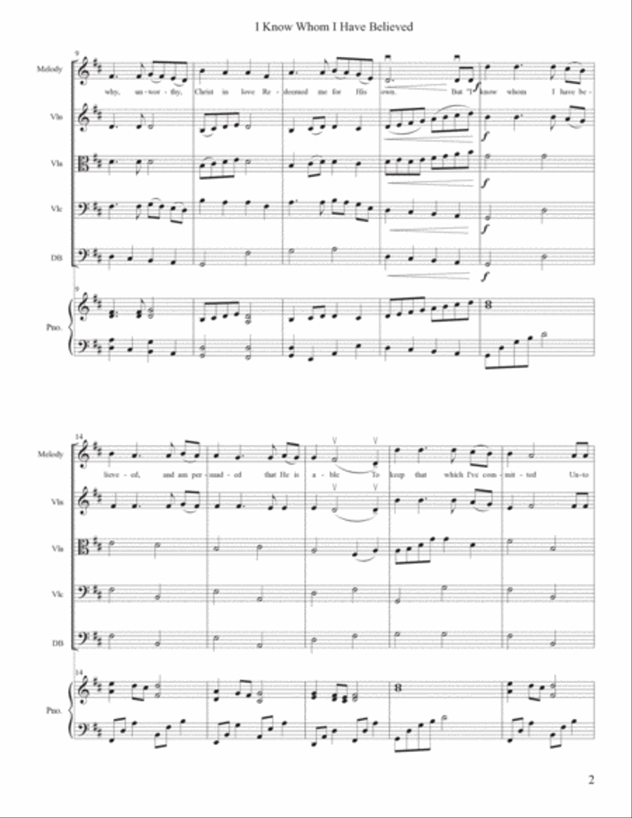 I Know Whom I Have Believed - Flex Orchestra Small Ensemble scores gallery preview page 4