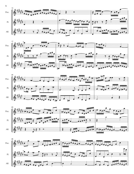 Prelude and Fugue 3 for Mixed Flute Trio image number null