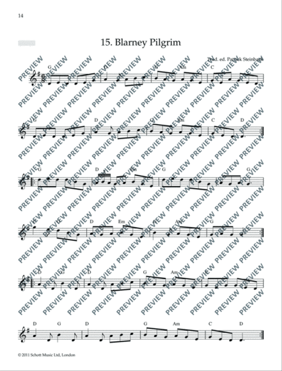 Irish Folk Tunes for Flute Flute scores gallery preview page 15