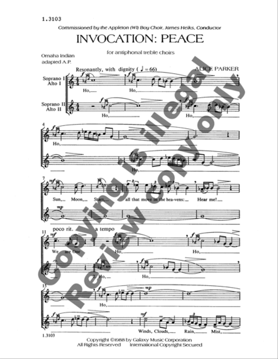 Invocation: Peace A Cappella scores gallery preview page 5