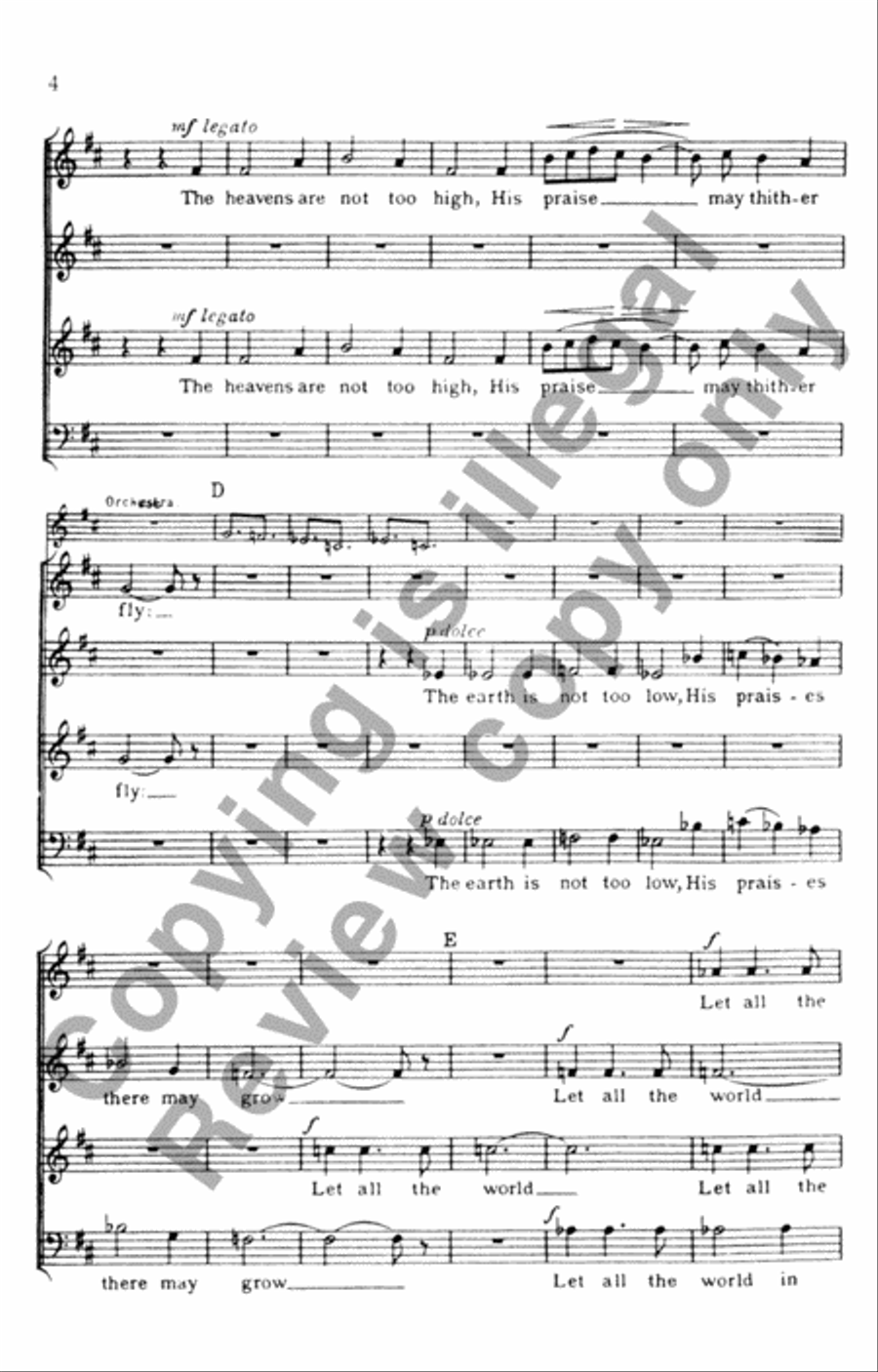 Five Mystical Songs: Antiphon (Choral Score)