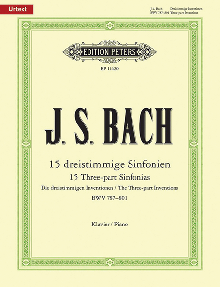 Three-part Sinfonias (Inventions) BWV 787-801 for Piano