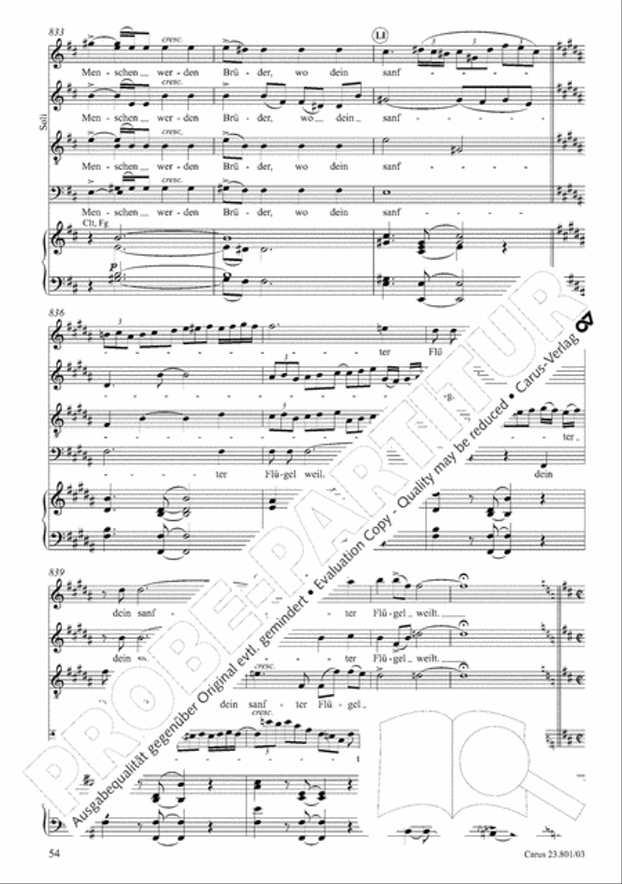 Symphony No. 9, Op. 125 - Finale (Choral Symphony) 4-Part scores gallery preview page 55