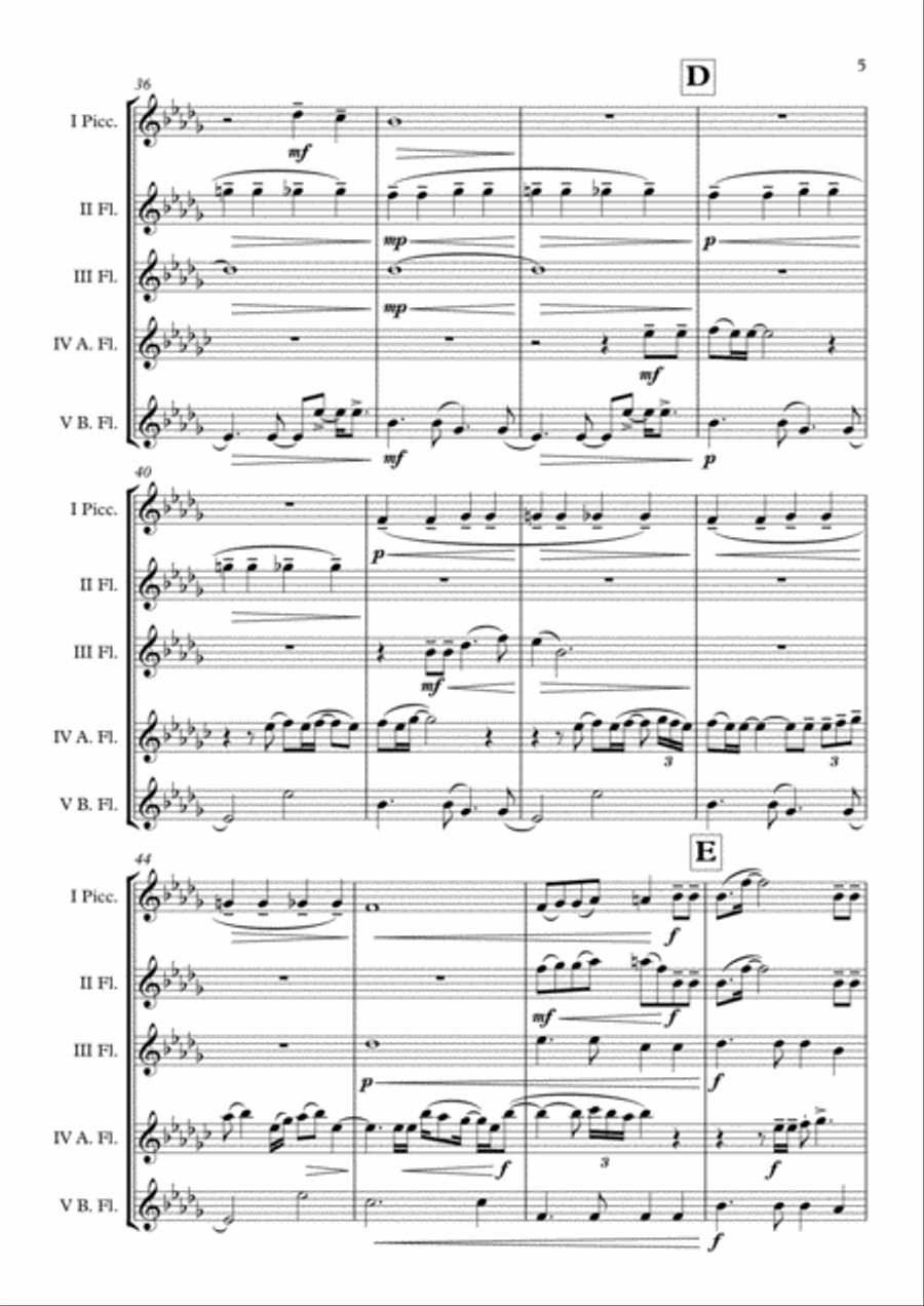 Skyfall Flute Choir scores gallery preview page 6