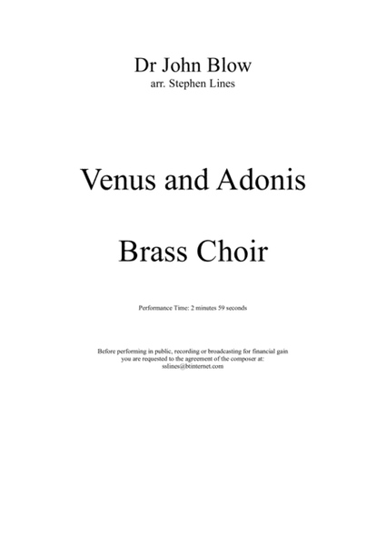 Venus and Adonis for Brass Choir image number null