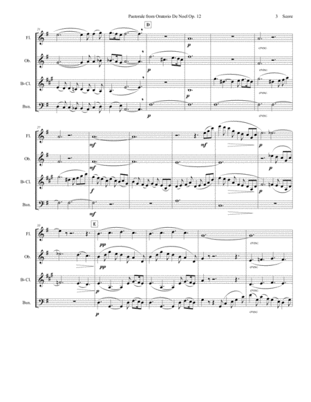 Pastorale from Oratorio De Noel for Woodwind Quartet image number null