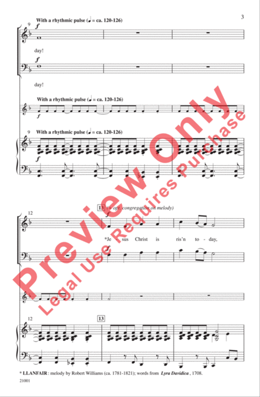 Risen Today! (An Easter Medley) 3-Part scores gallery preview page 3
