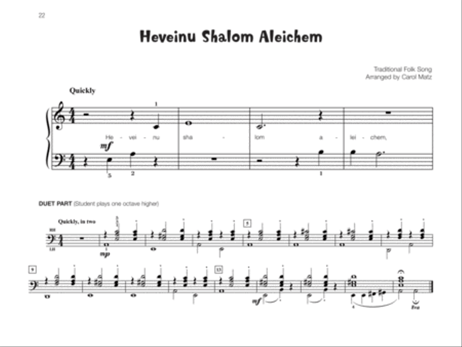 Famous & Fun Jewish Songs 1-3 (Value Pack) Piano Method scores gallery preview page 5