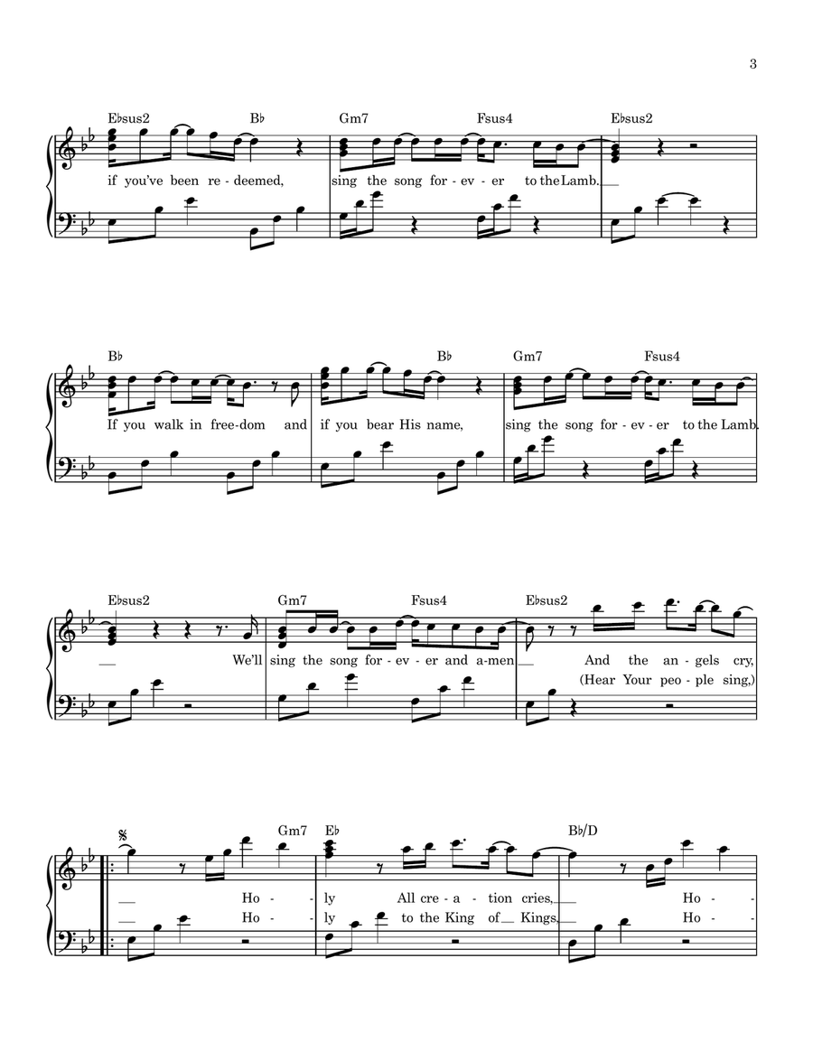 Holy Forever Piano Solo scores gallery preview page 3