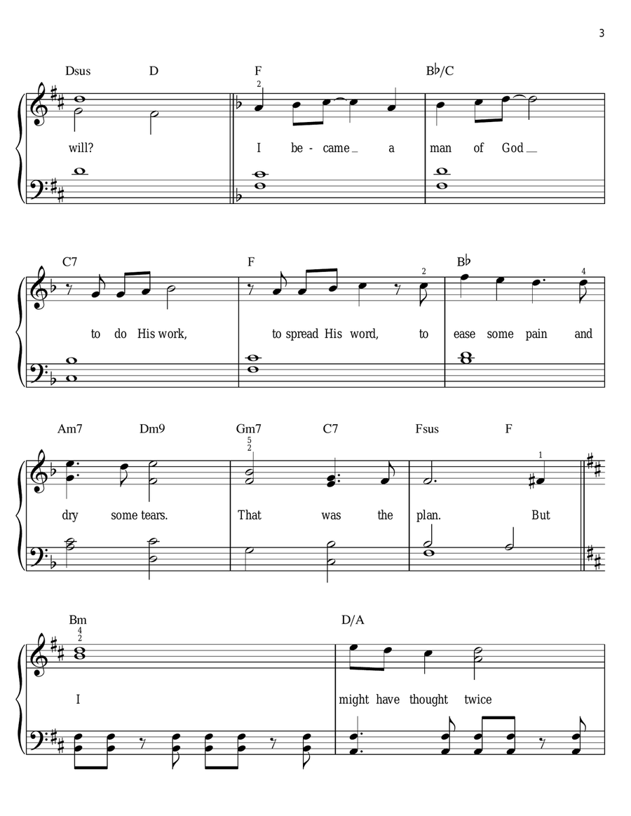 Heaven Help Me Heaven Help Me Easy Piano scores gallery preview page 3