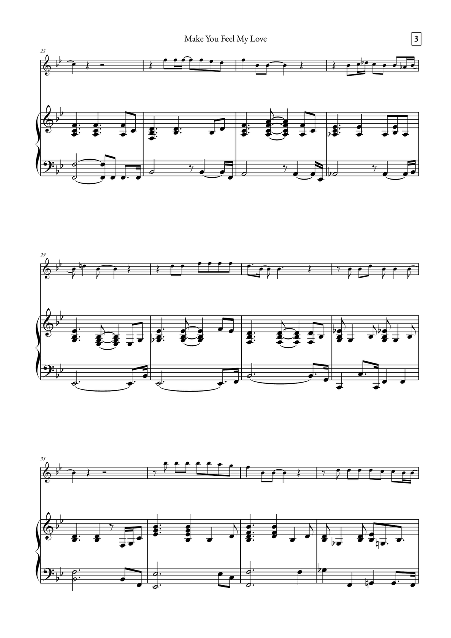 Make You Feel My Love Piano scores gallery preview page 3