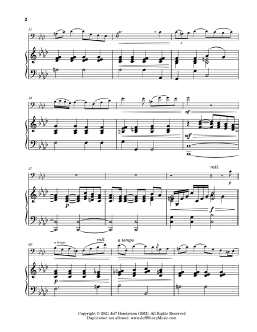 Romance for Trombone Piano scores gallery preview page 5