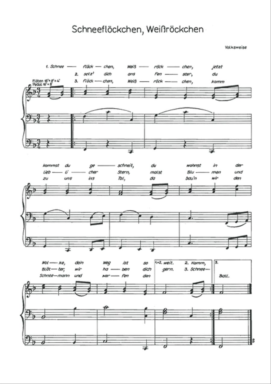 Schneeflockchen, Weissrockchen Voice scores gallery preview page 3