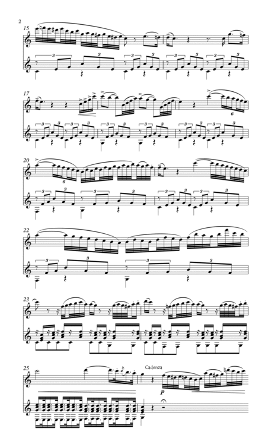 Ernst, Rondo & Variations for flute & guitar Flute scores gallery preview page 3