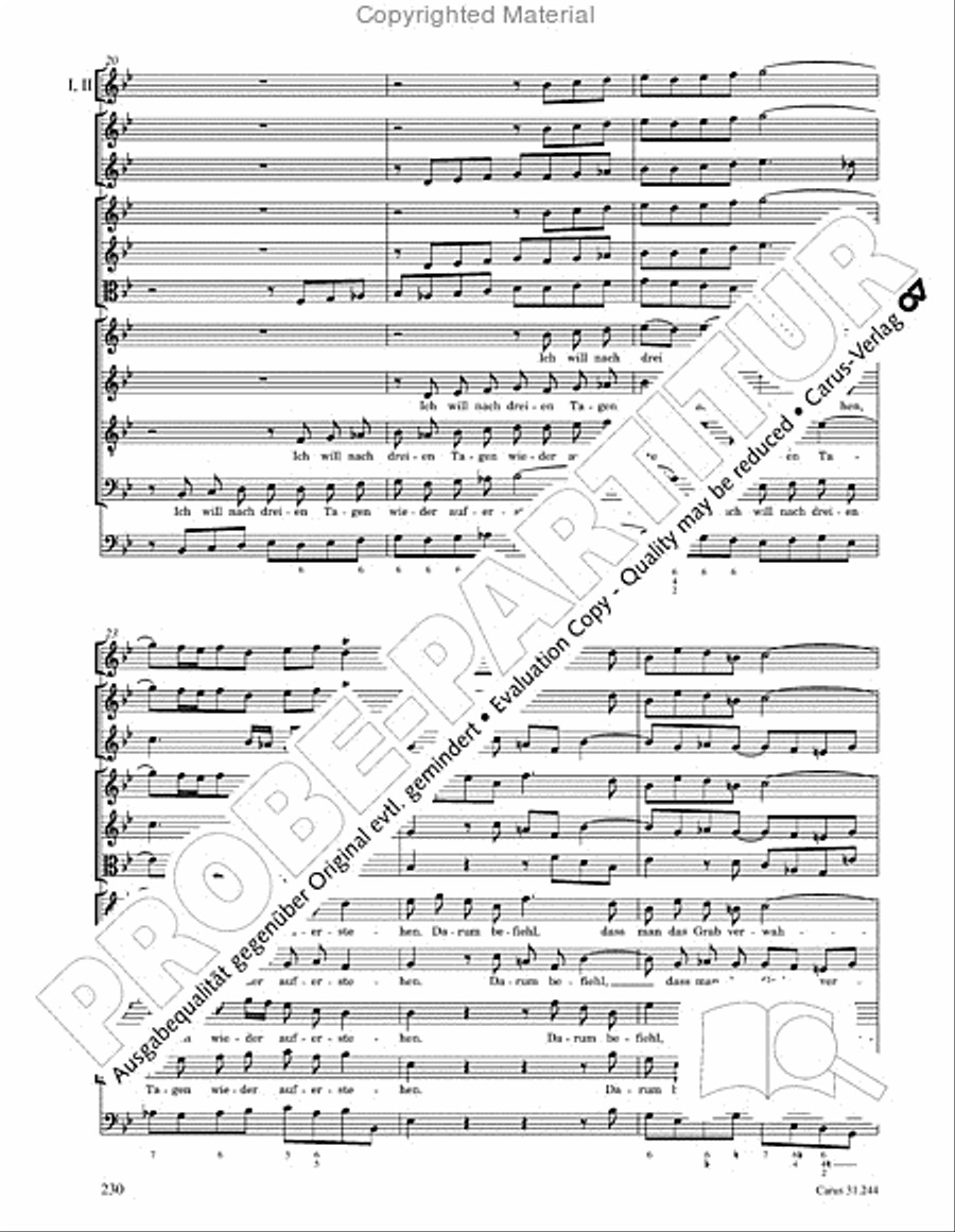 St. Matthew Passion (Matthaus-Passion) 4-Part scores gallery preview page 232