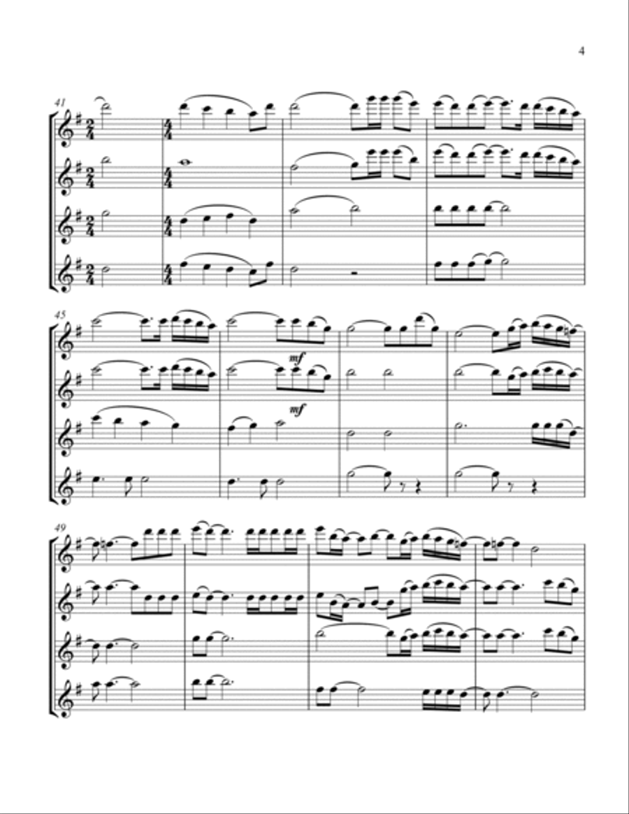 I'll Stand By You I'll Stand By You Flute Quartet scores gallery preview page 5