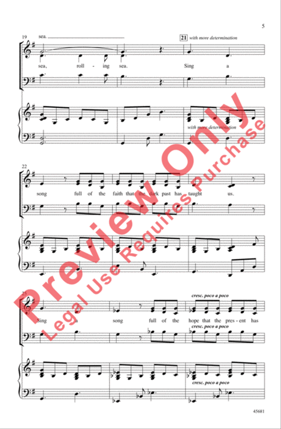 Lift Every Voice and Sing 3-Part scores gallery preview page 4