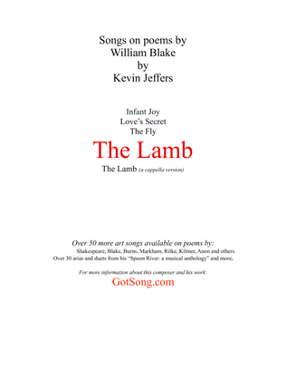 Book cover for The Lamb (poem by William Blake)
