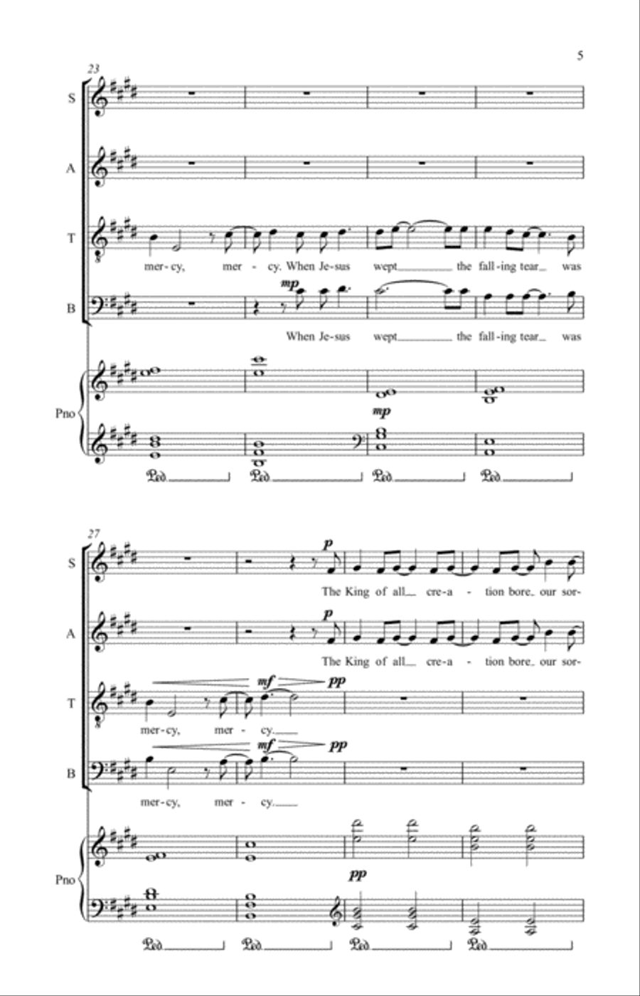 When Jesus Wept 4-Part scores gallery preview page 4