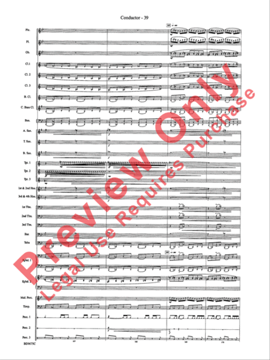 Twelve Seconds to the Moon Concert Band scores gallery preview page 42
