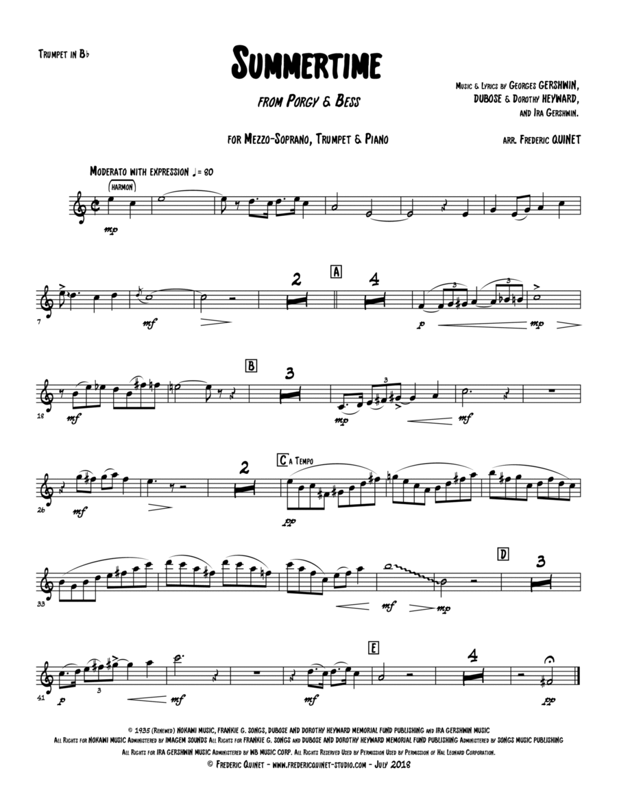Summertime Small Ensemble scores gallery preview page 1