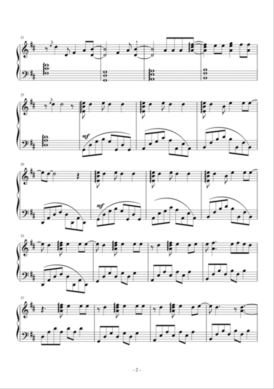 Young And Beautiful Piano Solo scores gallery preview page 2