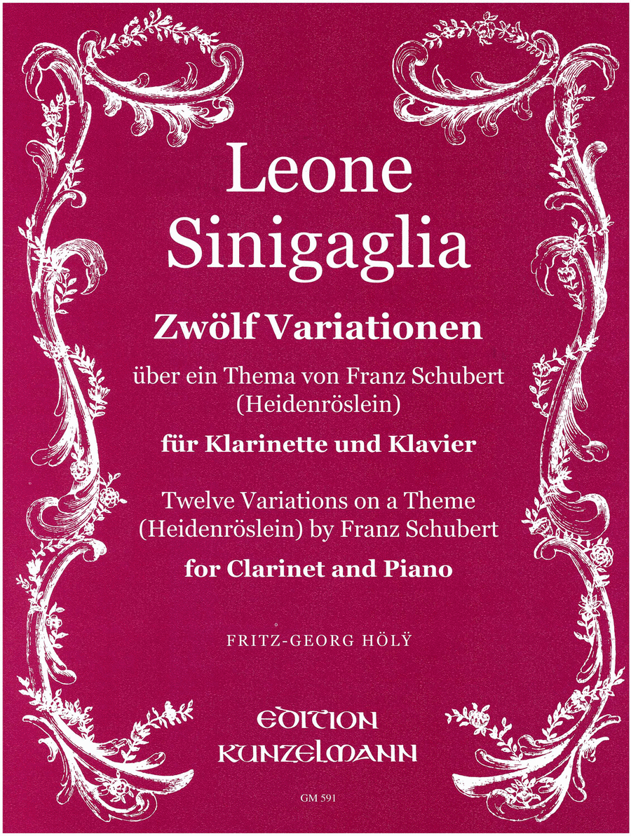 12 variations over 'Heidenröslein' by Franz Schubert Clarinet Solo scores gallery preview page 1