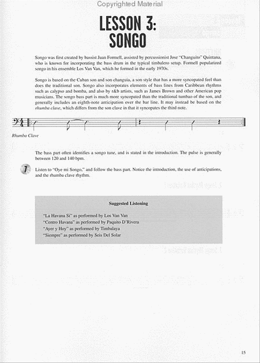 Afro-Cuban Slap Bass Lines Bass Guitar Tablature scores gallery preview page 3