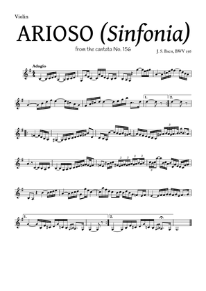 ARIOSO, by J. S. Bach (sinfonia) - for Violin and accompaniment