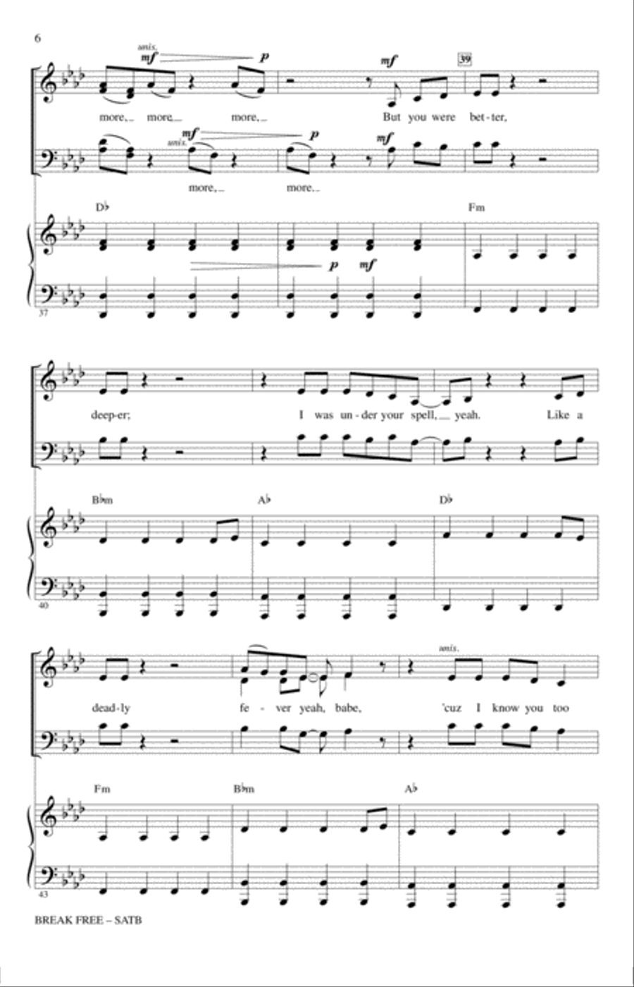 Break Free 4-Part scores gallery preview page 5