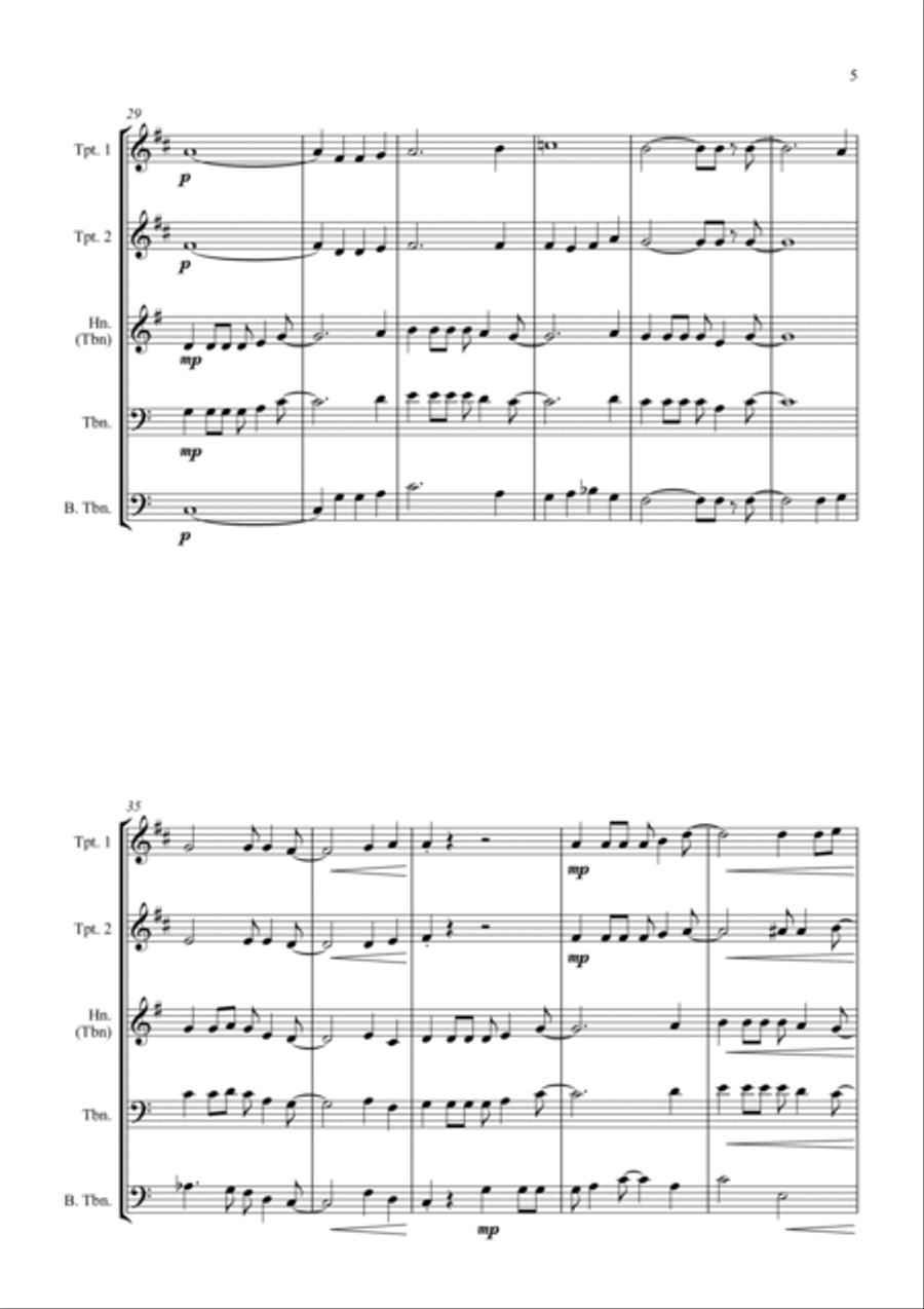 A Shining Light (This Little Light of Mine) - For Brass Quartet Brass Quartet scores gallery preview page 5