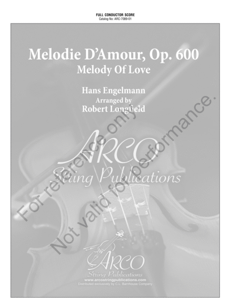 Melodie D'Amour, Op. 600 image number null