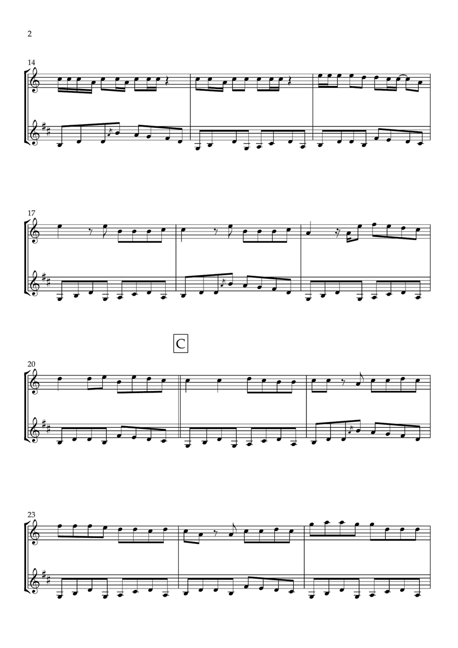 Last Night Last Night Woodwind Duet scores gallery preview page 2