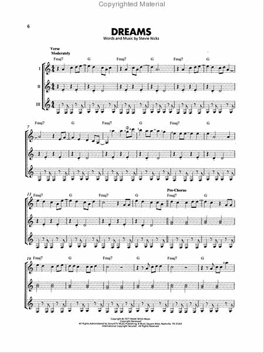 Pop Hits – 15 Songs Arranged for Three or More Guitarists Guitar Ensemble scores gallery preview page 3