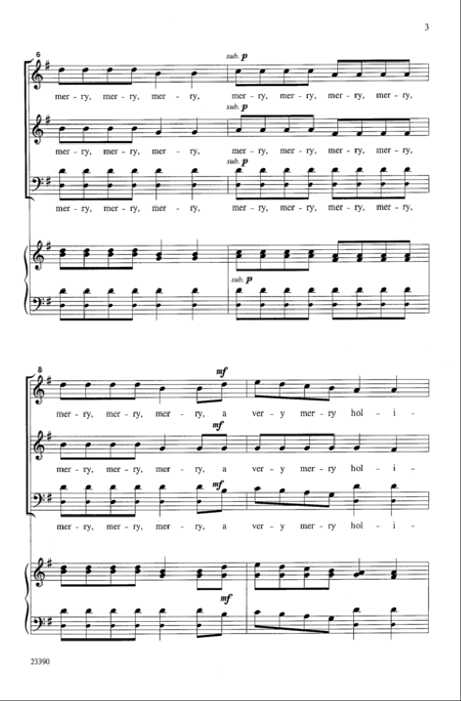 A Holiday Madrigal 3-Part scores gallery preview page 3