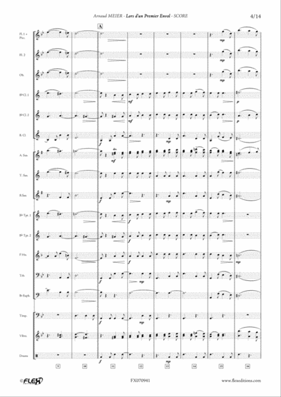 Lors d'un premier envol Concert Band scores gallery preview page 4