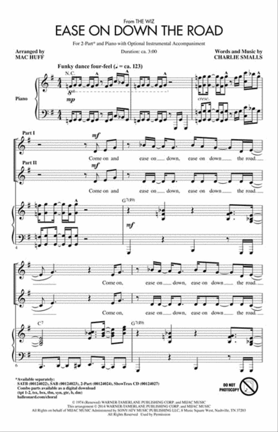 Ease on Down the Road 2-Part scores gallery preview page 2