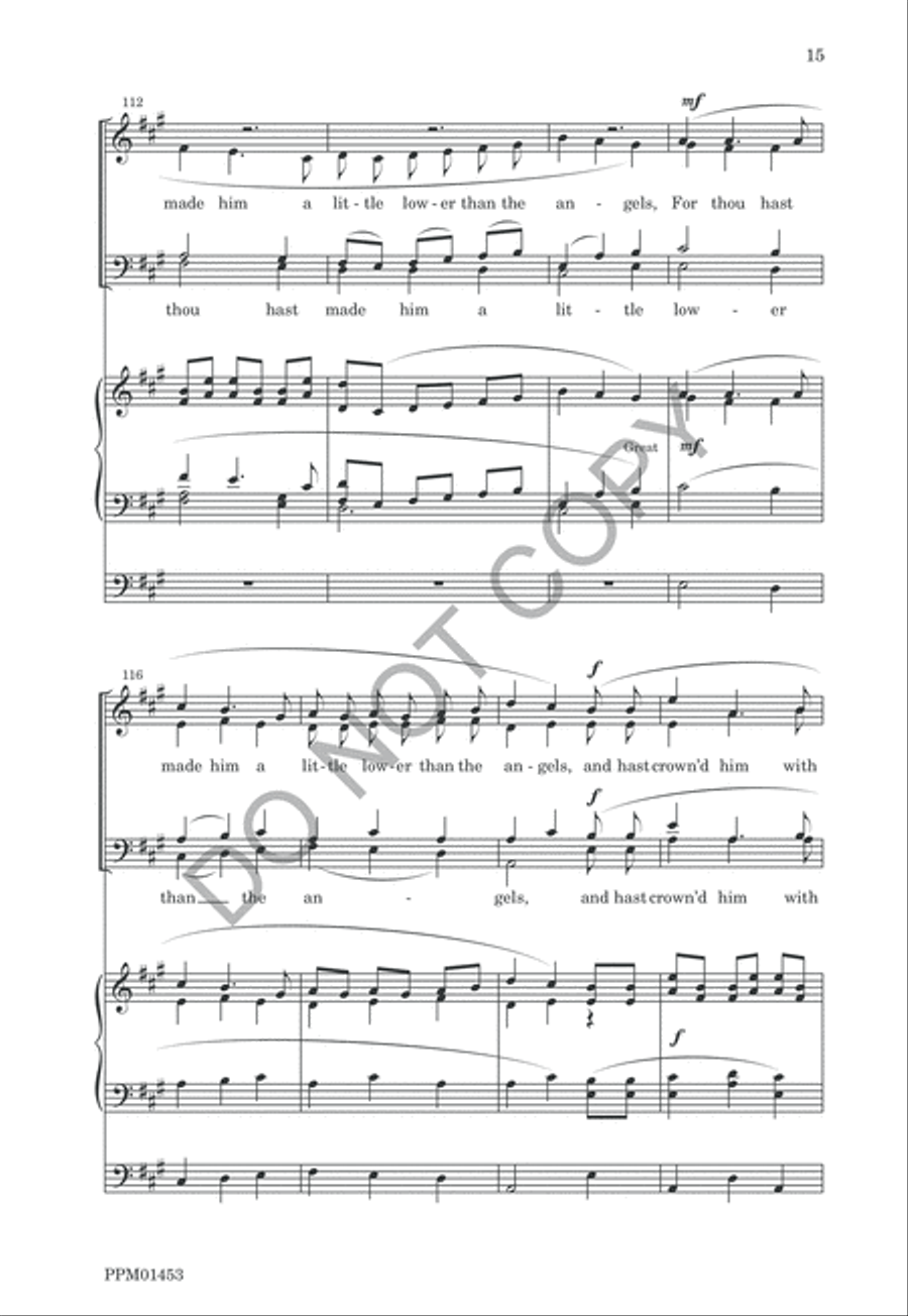 Psalm VIII 4-Part scores gallery preview page 18