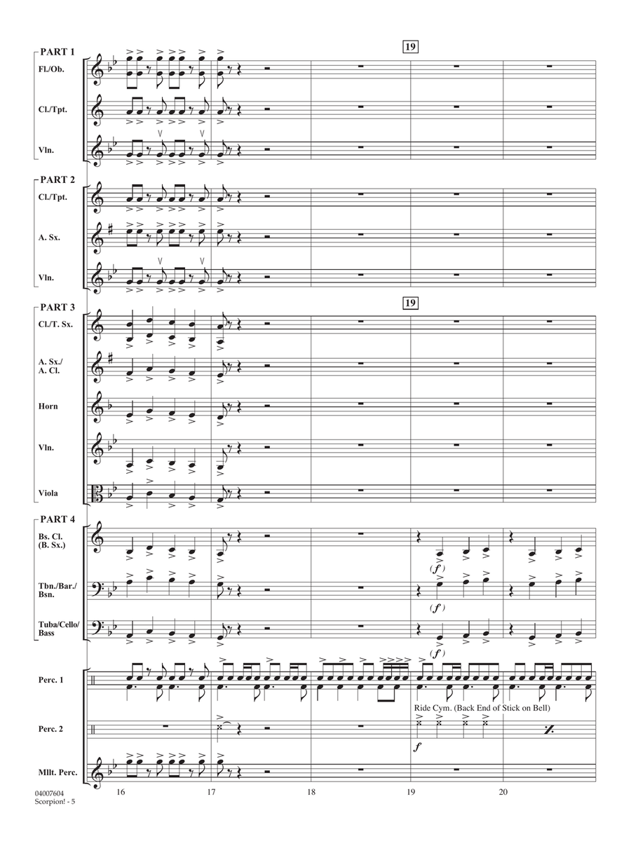 Scorpion! - Conductor Score (Full Score) Concert Band scores gallery preview page 5