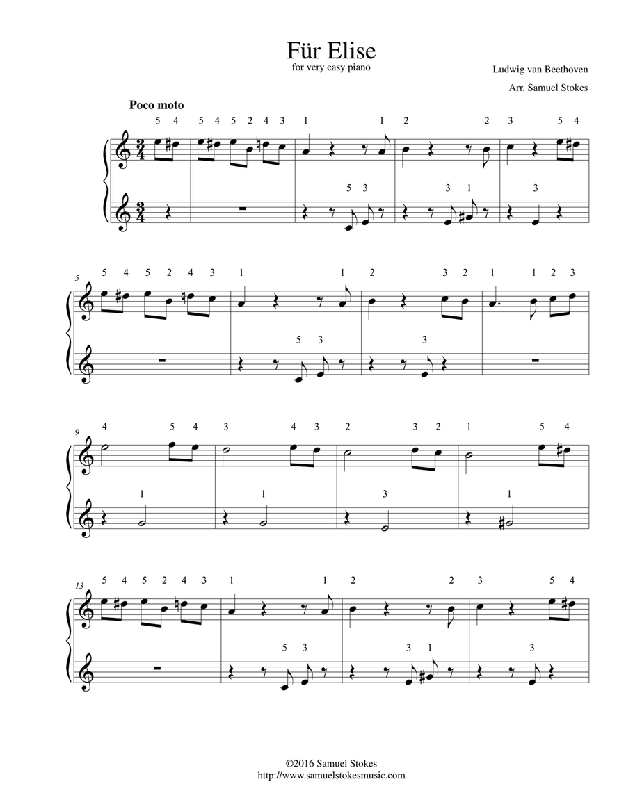 Fur elise on hotsell the piano easy