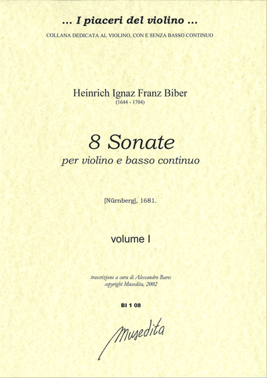 8 Sonate (Nurnberg, 1681) Violin scores gallery preview page 1