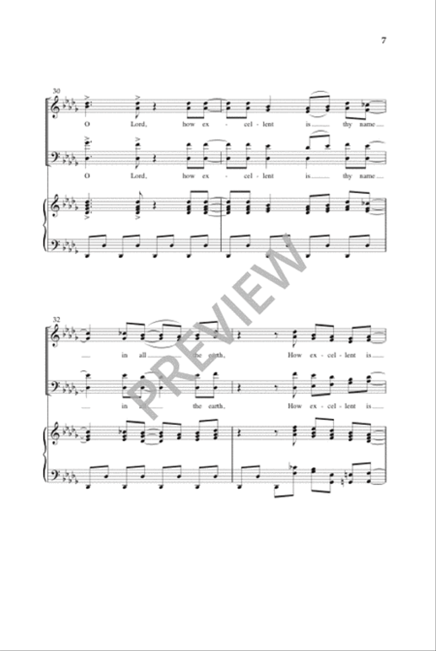 How Excellent Is Thy Name 4-Part scores gallery preview page 10