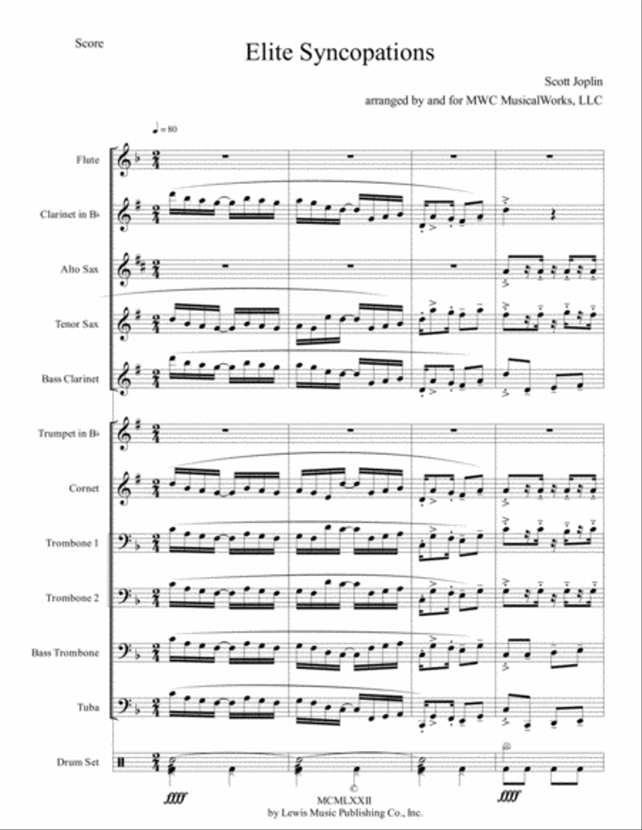 Elite Syncopations Elite Syncopations Jazz Ensemble scores gallery preview page 1