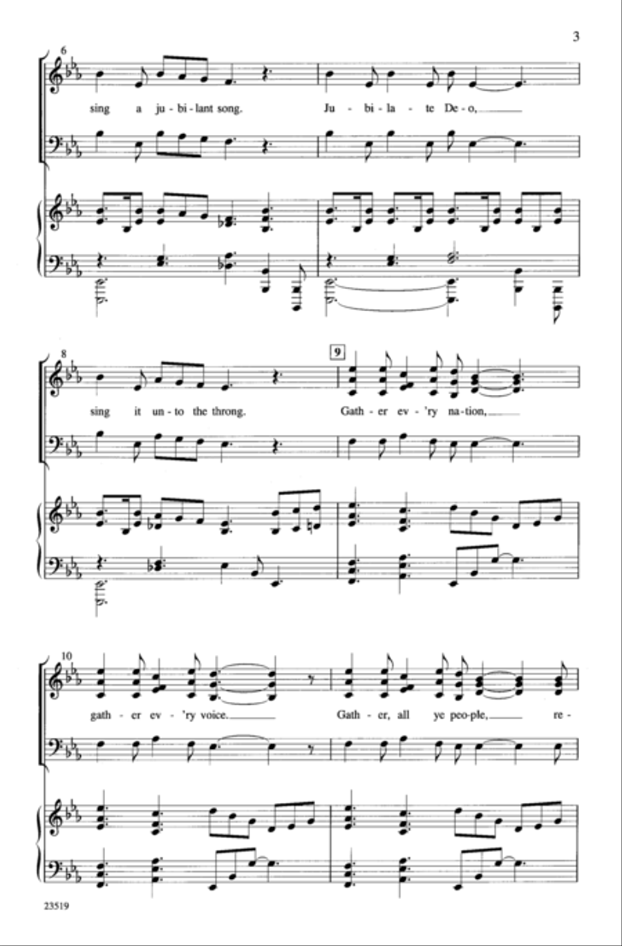 Jubilate Fanfare 3-Part scores gallery preview page 3