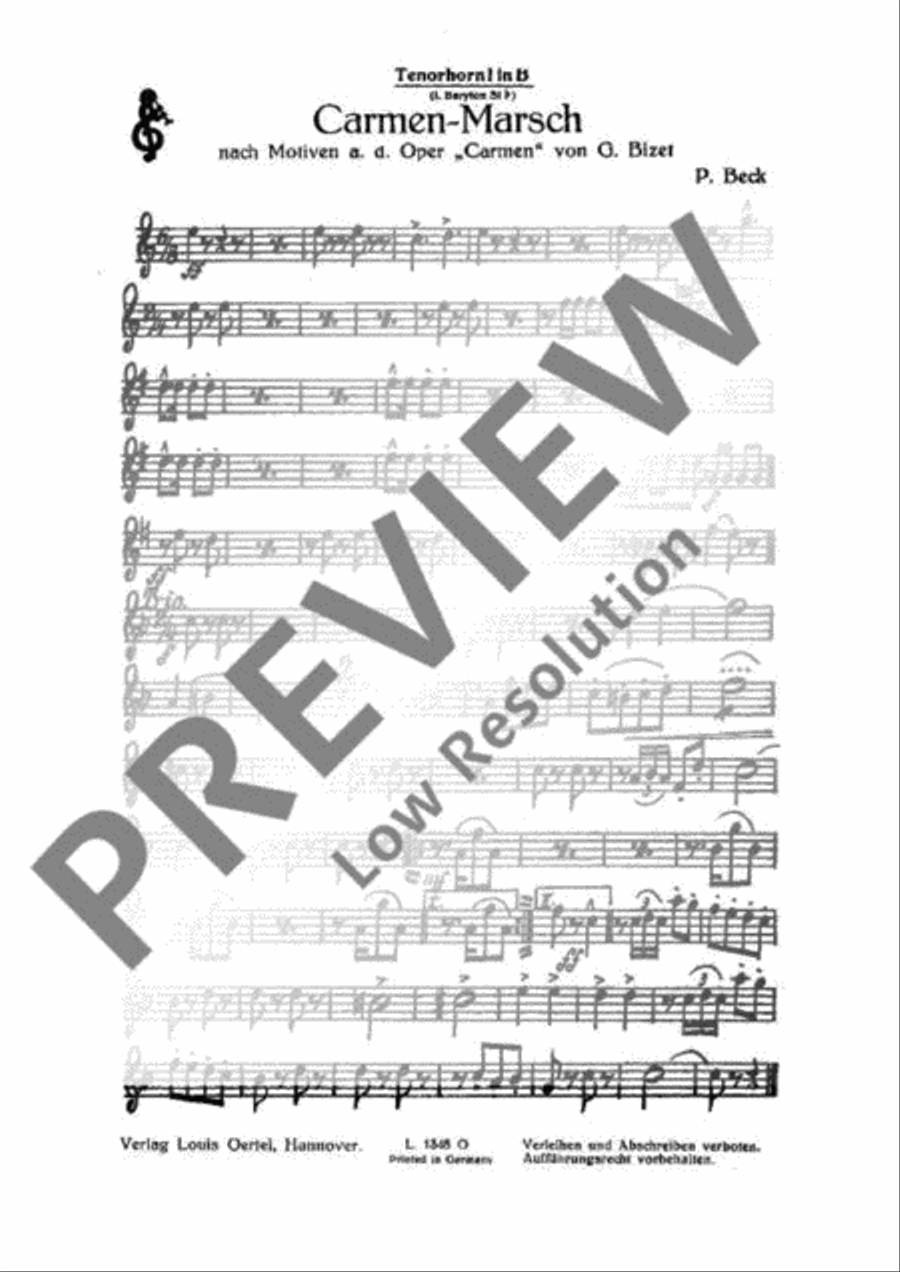 Carmen-Marsch Concert Band scores gallery preview page 21