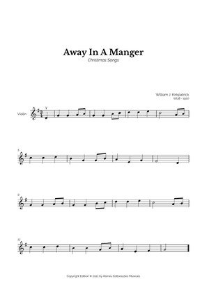 Away In A Manger for Easy Violin Solo